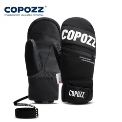 COPOZZ 3M Thinsulate Windproof Thermal Ski and Snowboard Mittens - L (Black)