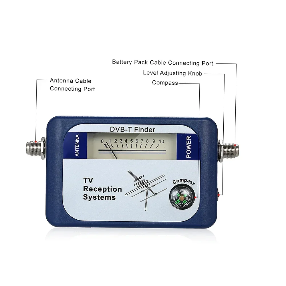 DVB-T TV Digital Aerial Terrestrial Signal Meter Antenna Finder Pointer TV Satellite Receiver Compass Reception Systems tv antenna finder