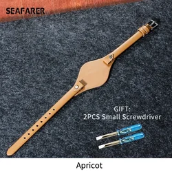 Genuine Leather Women's 8mm Watch Strap Bracelet - Golden - K1 - 8mm (Apricot)