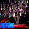 LED Meteor Shower Rain Lights Falling Rain Fairy String Lights for Outdoor Indoor Home Wedding Party Holiday Christmas Lights 1