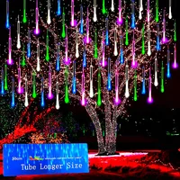 LED Meteor Shower Rain Lights Falling Rain Fairy String Lights for Outdoor Indoor Home Wedding Party Holiday Christmas Lights 1