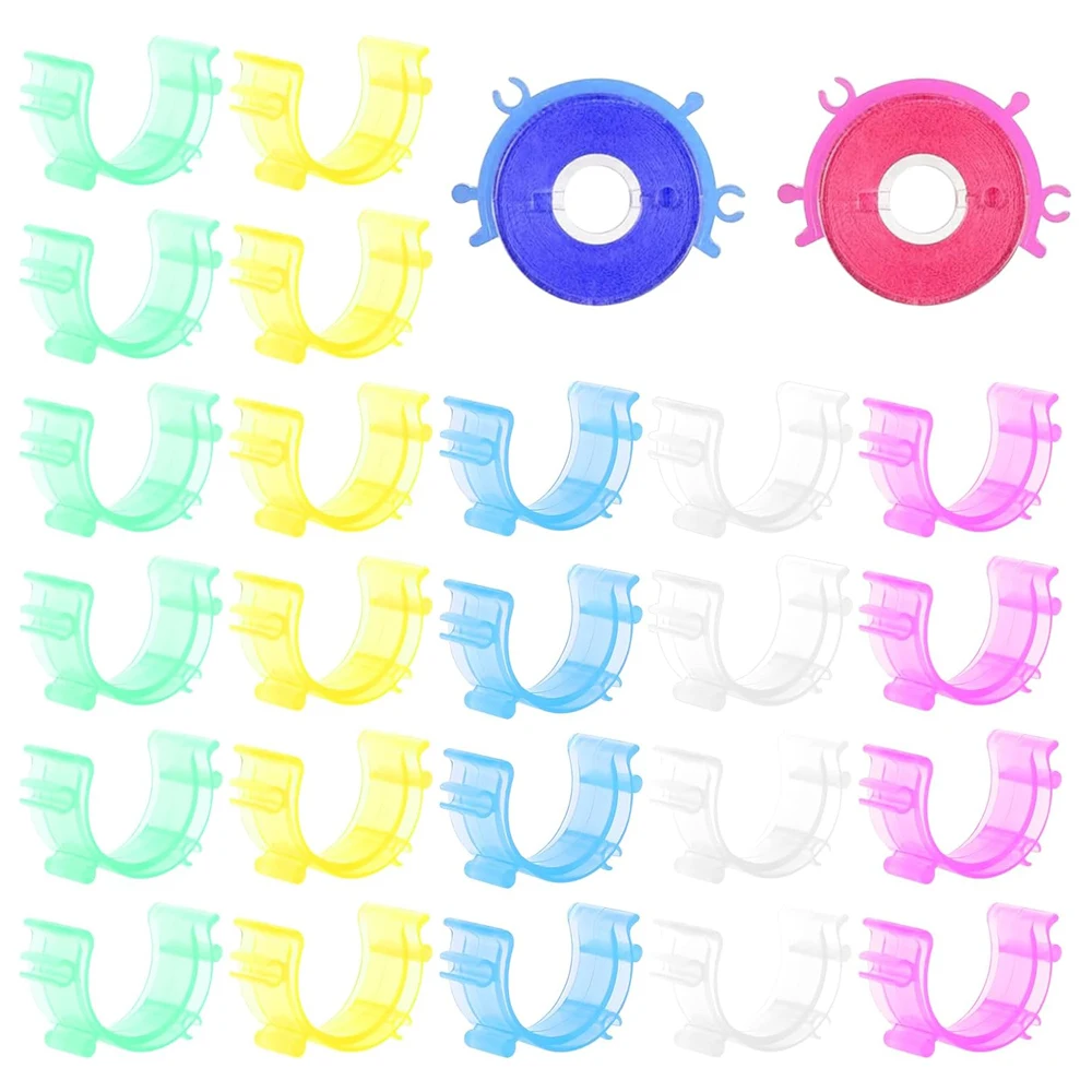 

50Pcs Sewing Bobbin Clips Colorful Bobbin Holder Clamps Thread Clips Holder Sewing Tool Accessory for Thread Spool Organizing