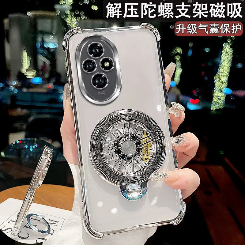 حافظة هاتف لامعة مقاومة للصدمات مع دعامة جيروسكوبي...