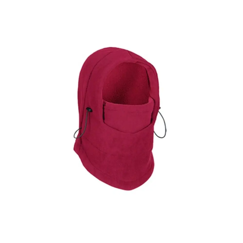방풍 따뜻한 겨울 양털 Skullies 보닛 모자 마스크 귀 보호 스카프 풀오버 모자 후드 모자 Beanies Hat Women Winter Cap