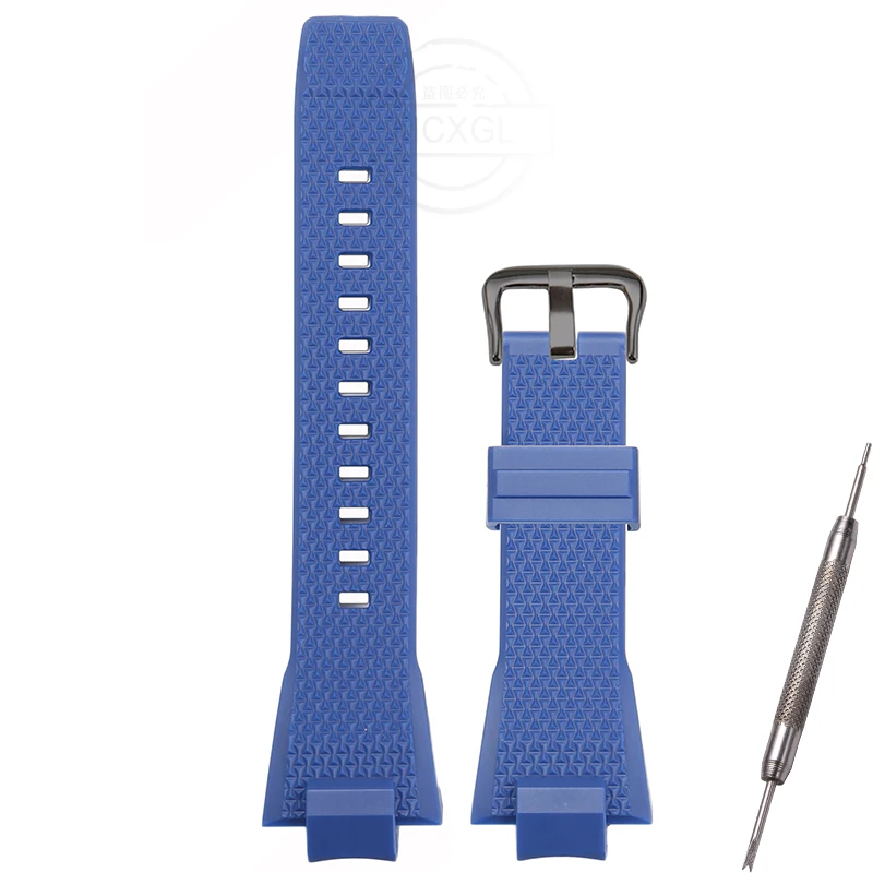 Durable Rubber Replacement Strap for Men's Sports Watches – Waterproof Resin Bracelet