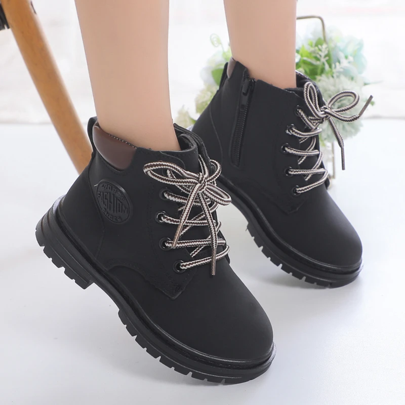Kids Boots for Boys Girls Unisex Children Fashion Ankle Boots Auutmn Winter Rubber Toddlers Big Child 21-36 children boots