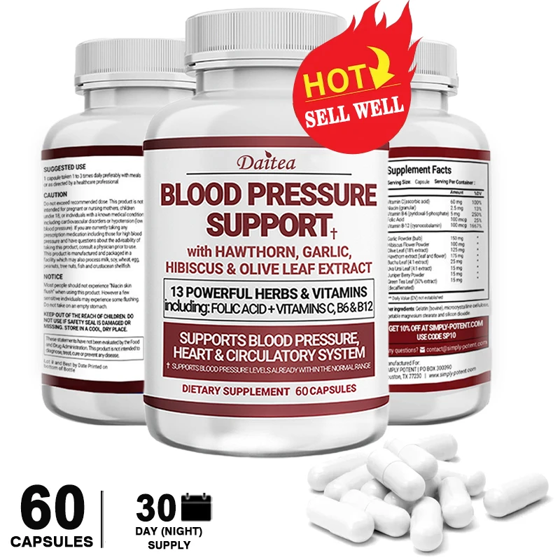 Daitea Natural Blood Pressure Supplement Supports Healthy 