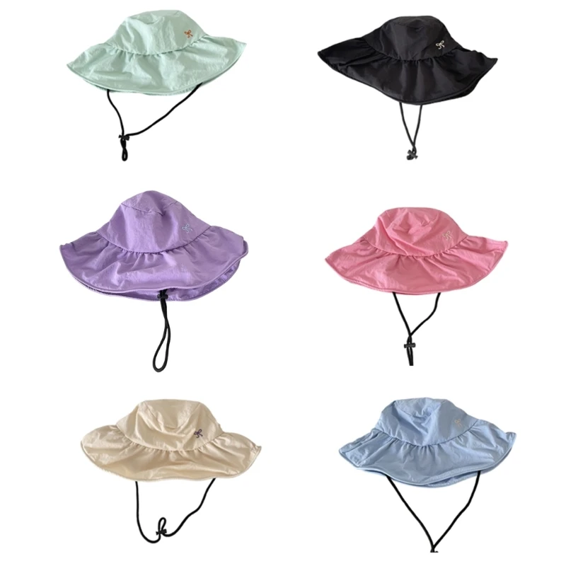 

UV Protective Fishing Hat for Women Bowknot Sun Hat Quick Drying Sport Hat Breathable Outdoor Hiking Hat Climbing Hat