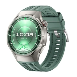 Nylon Woven Silicone Composite Strap for Sports Watches - Premium Wristband Bracelet, Adjustable and Comfortable (Official Green)