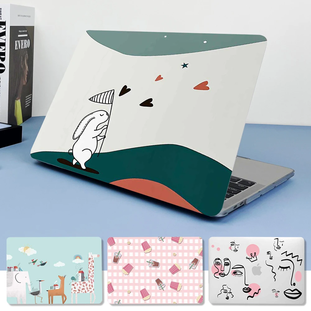 

2023 Laptop Case For Macbook Air 13 M2 A2681 A2337 M1 Chip Pro 14 A2442 M2 Air 13.6 11 12 for Macbook Pro 13 15 16 cover A2338
