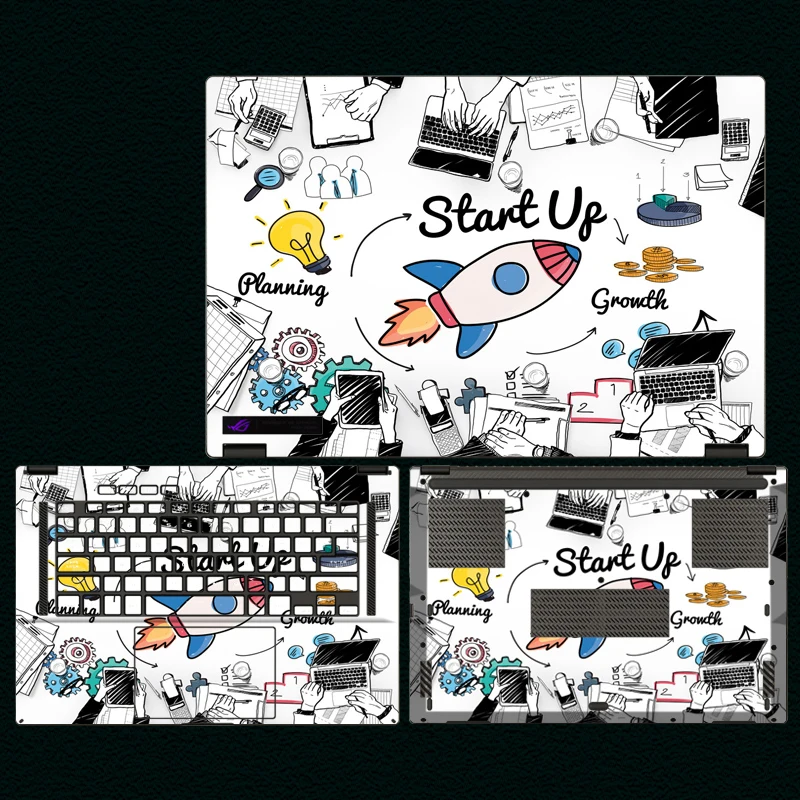 Laptop Skin Per Asus Rog Flow X16 2023 Gv601V Pretagliato Notebook Pc Decalcomania In Vinile Per Asus Rog Flow X13 Gv301R/Gv302X Pellicola Protettiva