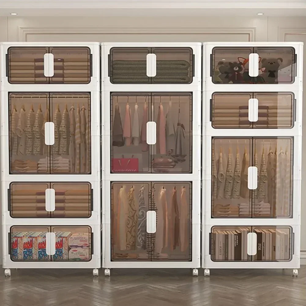 Wardrobe Clothes Organizer Foldable Organizer Cupboard Movable Storage ...