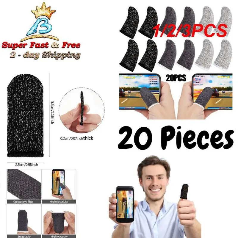 1/2/3Pcs Gaming Finger Sleeve King Glory Eat Chicken Mobile Screen Controller Di Gioco Guanti Antisudore Pubg Cod Assist Artefatto