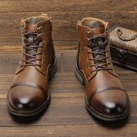 Retro Men Boots Outdoor Casual Fashion Men Ankle Boots - Image 6
