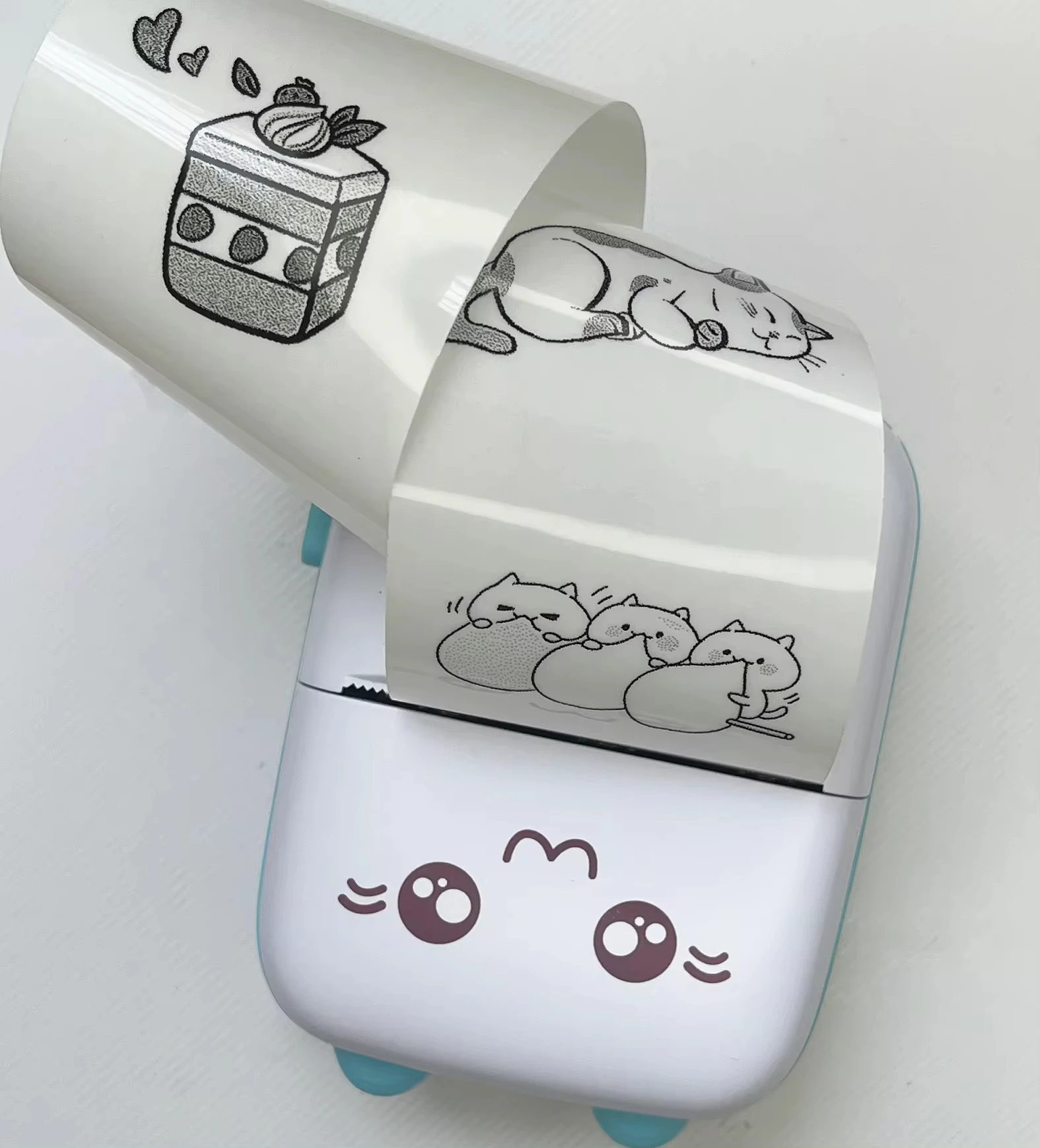 5 Rolls Thermal Paper Transparent Self-Adhesive for Pocket Printer Thermal Printer Paper for Mini Portable Sticker