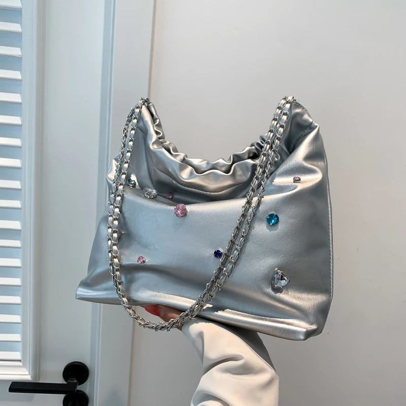 POPULAR THICK CHAIN CROSSBODY SHOULDER DIAMOND BAG_CWAB3422