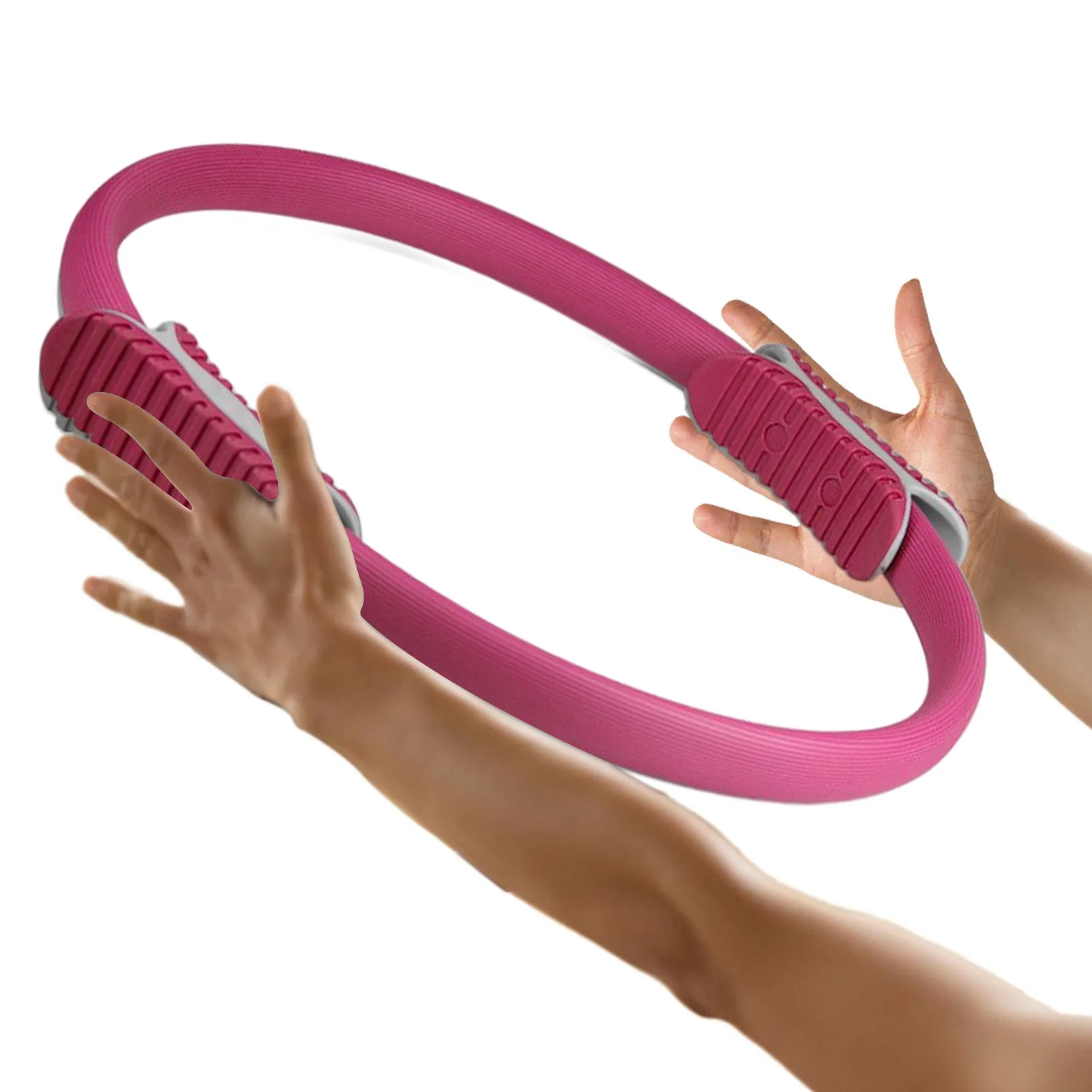 Yoga Ring Double Handle Pilates Ring Portable Fitness Body Women Girl Workout Exercise Circle Resistance Elasticity Circles yoga circle pilates ring