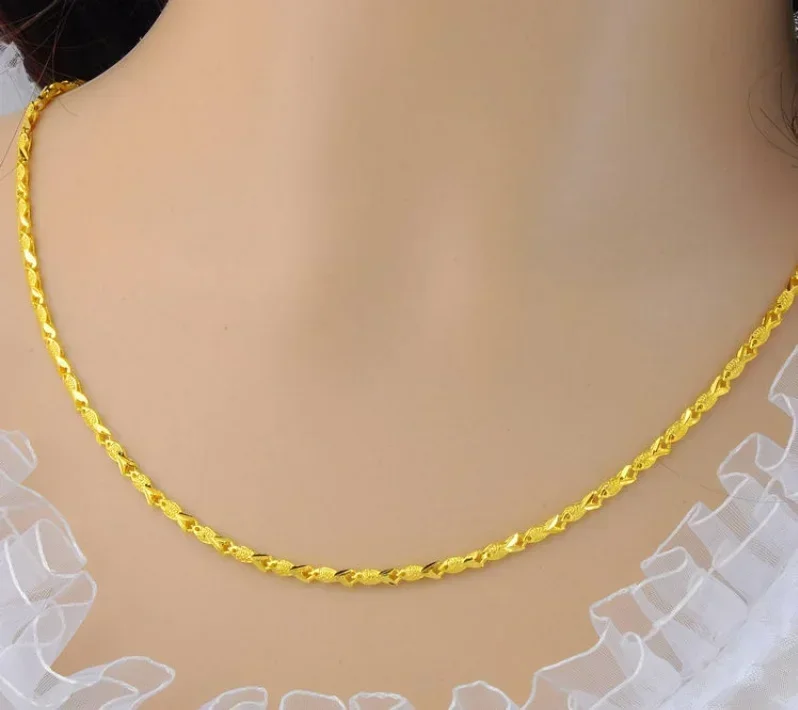 

Gold Necklace Women 9999 Real Gold Necklace Pendant Gold Necklace Fashion Hundred 3D Jewelry Gifts