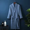 Robe en coton éponge pour printemps et été, Robe du matin fine, peignoir gaufré à manches longues, serviette de bain de beauté d'hôtel pour Couples