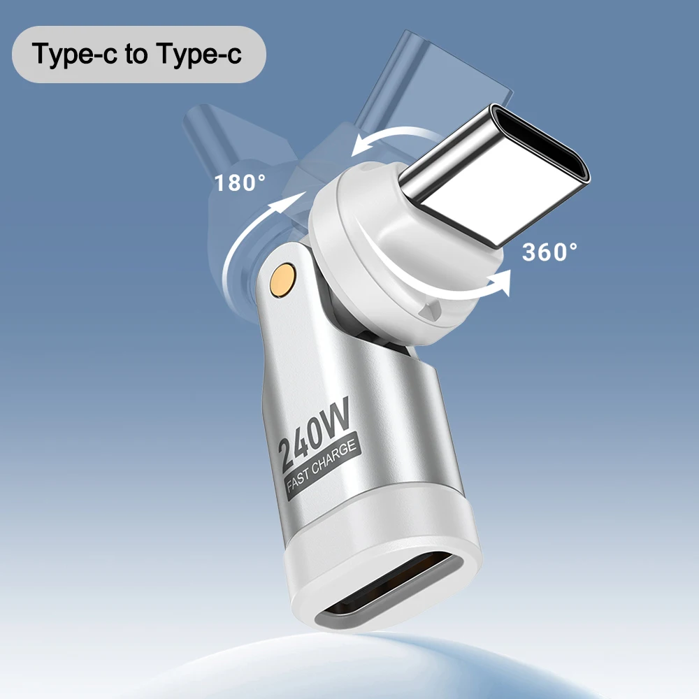 240W Type C to Type C OTG Adapter with 5A Fast Charging and USB3.1 Converter