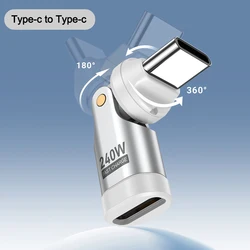 240W Type C to Type C OTG Adapter with 5A Fast Charging and USB3.1 Converter (USB C Adapter)