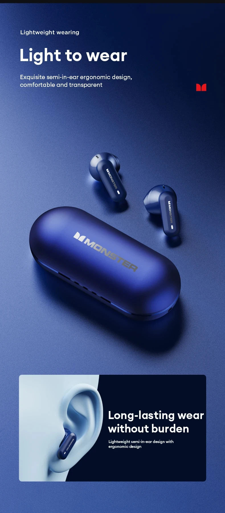 Monster Wireless Bluetooth 5.4 TWS Hifi-Kopfhörer