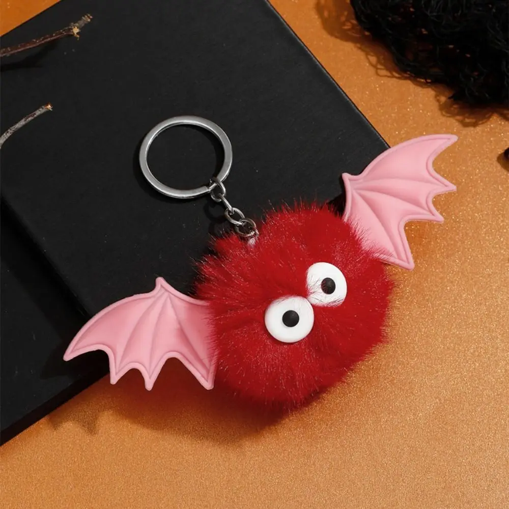 Plush Pendants Plush Bat Doll Keychain Plush Keyring Bag Pendants Halloween Keychain Key Holder Car Hanging Halloween Decor