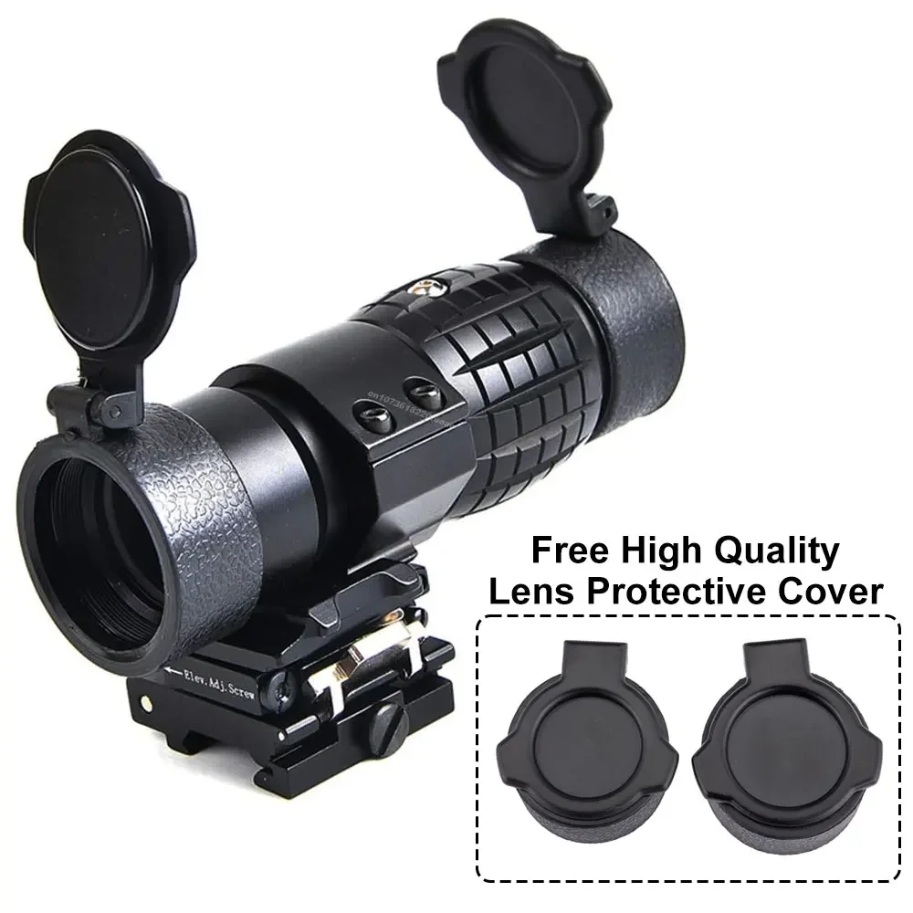 Tactical 3x30mm 3X Magnifier Metal Optics Scope Sight with 20mm Flip To Side Mount with Quick-detach Lever for Outdoor Hunting tactical magnifier scope rifle scope