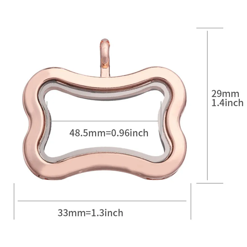 5Pcs Alloy Plain Bow-knot Glass Memory Floating Locket Charm Pendant Necklace Keychain For Men Women Gift Jewelry Making Bulk