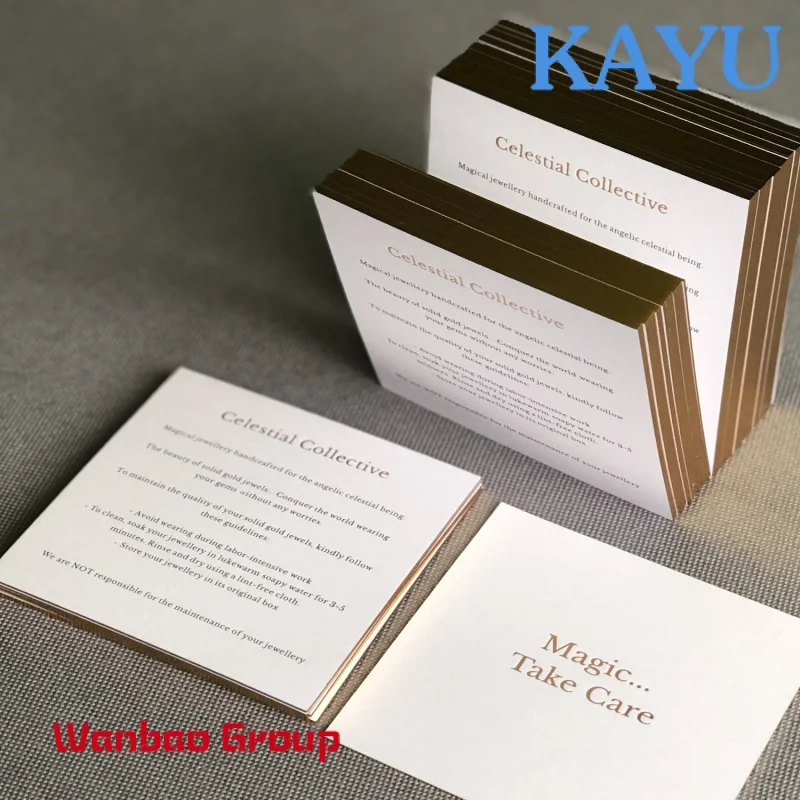 Custom  Foil Thank You Cards with Logo , Thank You Card Gold Custom Logo Letterpress Luxury Paper Board Paper Printing Business 