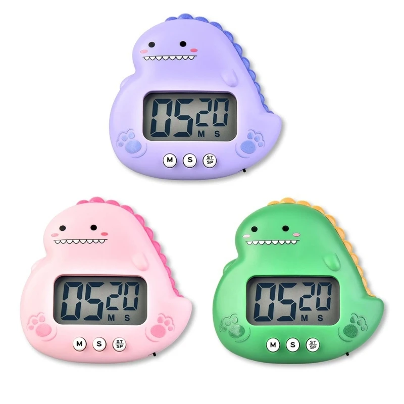 

Electronic Kitchen Timer Dinosaur Classroom Reminder ABS Material Timing Device Perfect for Cooking Baking and Exercise