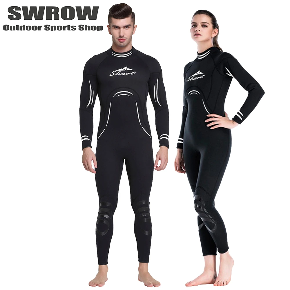 

3MM Neoprene Wetsuit Thickened Warm One-Piece Swimsuit For Men And Women Water Sports Long-Sleeved Swimming Surf Suit Wetsuit