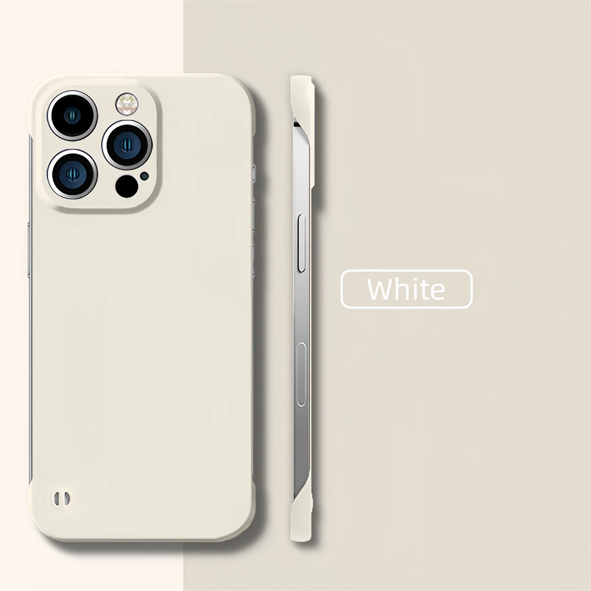 Ultra Thin Minimalist Borderless Phone Case - Frameless Skin-Friendly Hard Matte Cover