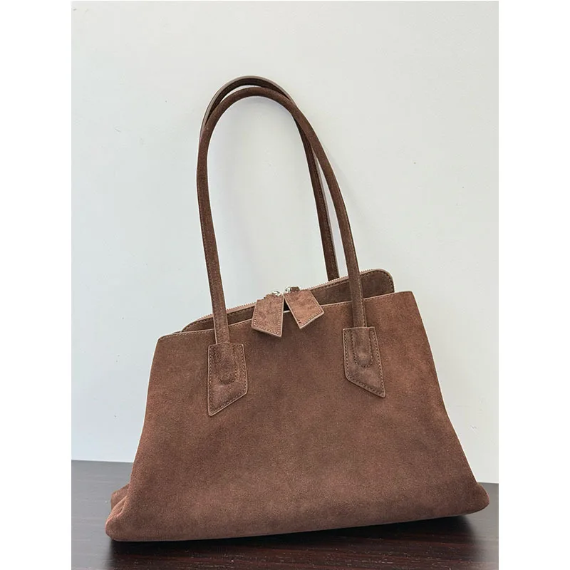 NEW Luxury Designer suede leather cowhide Tote Bag High Quality Women's Shoulder Bag Large Capacity Fashion  Handbags
