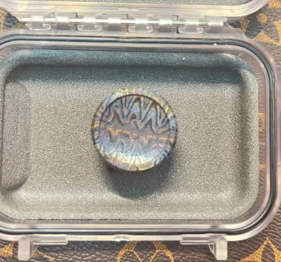 중고 EDC NJT 불꽃 패턴 3초 잠금 24.5mm 지르코티 피젯 감압 장난감