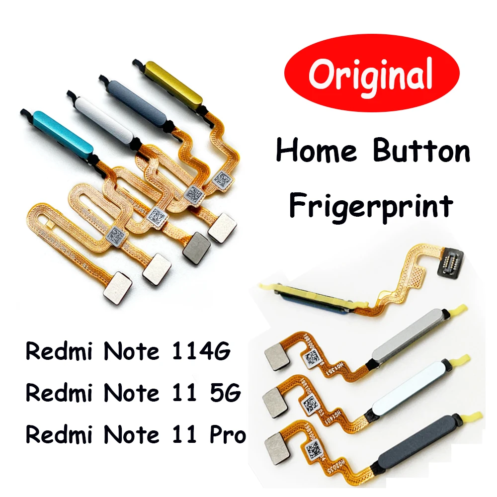 

Original For Xiaomi Redmi Note 11s 4G / Note 11 5G Home Button Menu Fingerprint Sensor Touch ID Scanner Ribbon Connector Flex
