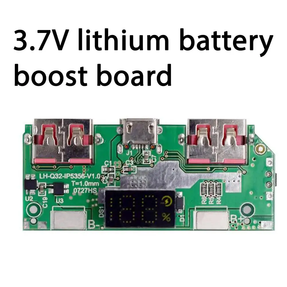 3.7V 리튬 배터리 부스트 보드 5V 3A 디지털 디스플레이 고속 충전 뱅크 모듈 IP5356 TYPE-C 마이크로 USB 모바일 파워 메인보드