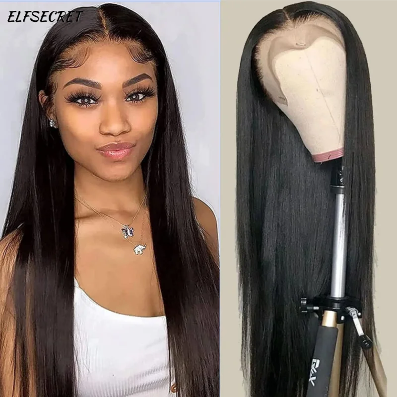 Human Hair Wig Transparent 13x4 Lace Front Human Hair Wigs Brazilian Straight 13x6 Lace Frontal Wigs Pre Plucked 4x4 Closure Wig For Women
