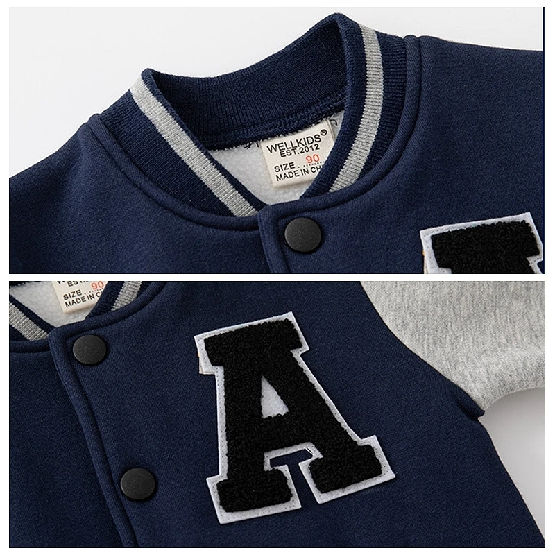 XUANMU Neue Baseball Jacke Kinder Frühling Herbst Sport Mantel Jungen Brief Casual Oberbekleidung Kinder Mode Kontrast Farbe Kleidung XB086_voghion.com