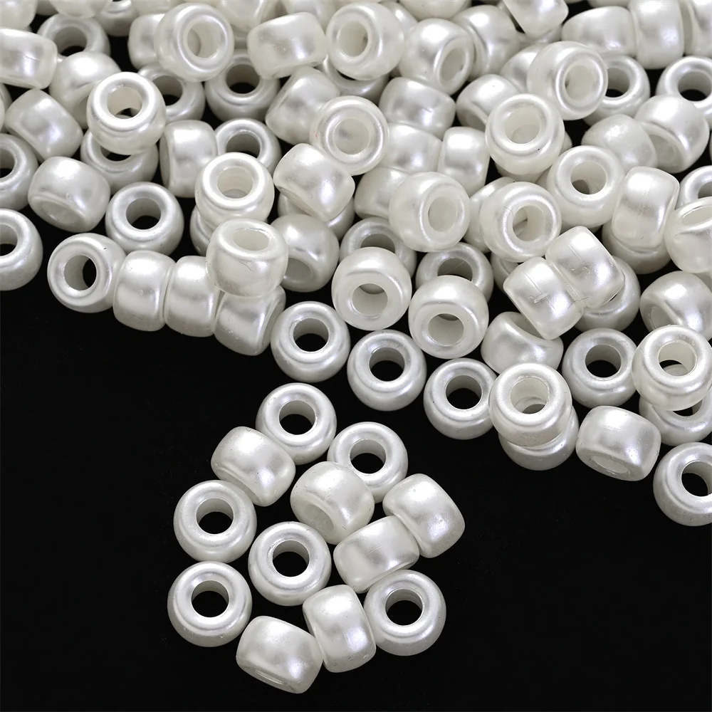 100 Perle Distanziali Con Strass Bianchi | Foro Grande 5mm Per Gioielli Fai Da Te | Cristallo Europeo 12mm
