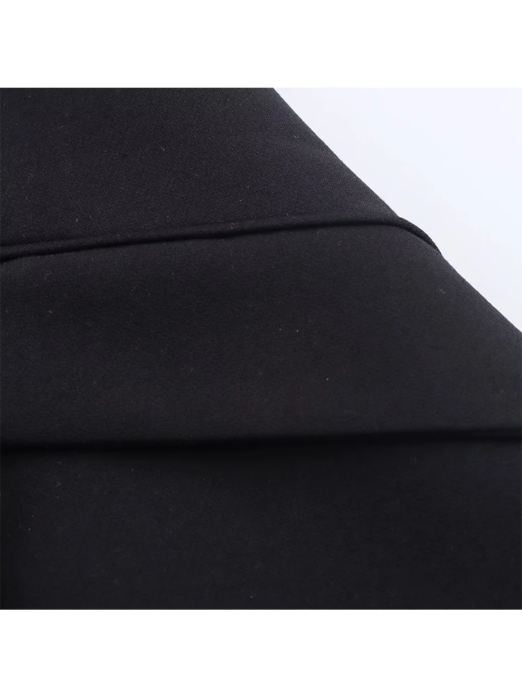 TFMLN Women's Suit Mini Dresses New Summer 2025 Halterneck Design Double-breasted Backless Dress Sexy Slim V-Neck Fashion