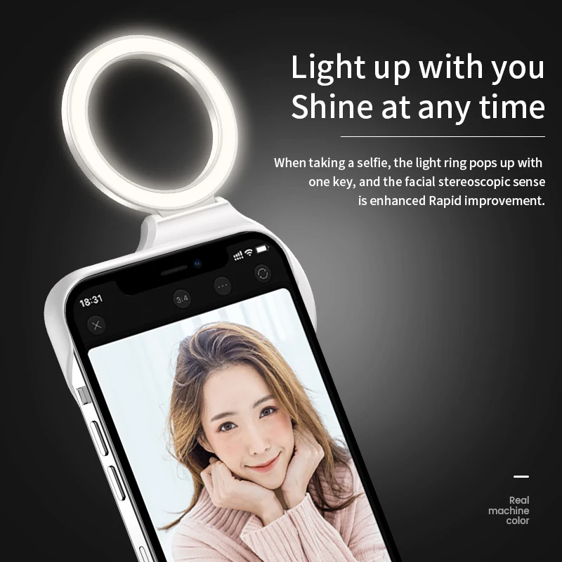 Для iPhone 11 12 13 Pro Max селфи свет чехол для телефона iPhone11 X XR XS Портативный LED