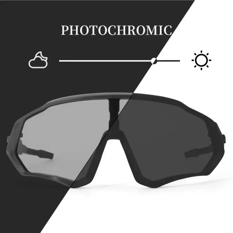 SCVCN Style Photochromic Sunglasses Sports Cycling Glasses Bicycle Eyewear Mountain Bike Cycl Goggles UV400 MTB Road for Men