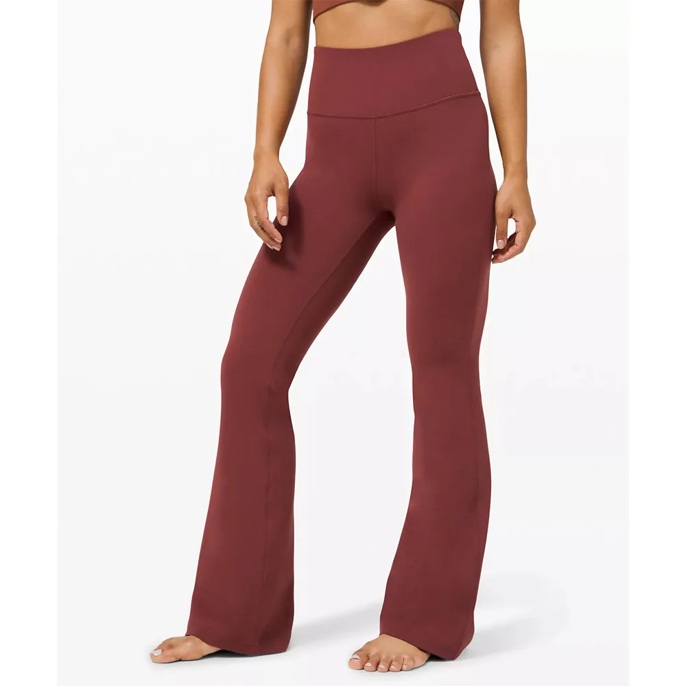 

New style yoga pants female casual sports pants high waist lift hip abdominal stretch wide leg yoga micro-horn pants