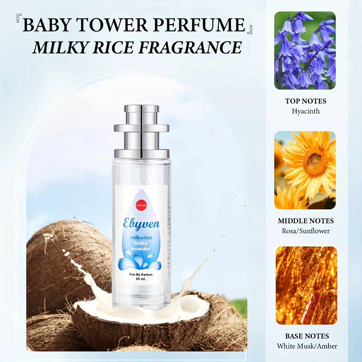Acqua Profumata Leggera e Confortevole per Pelli Sensibili, Fragranza Fresca e Innocente per Uso Quotidiano, Colonia Unisex Delicata con Durata di 8 Ore - immagine 6