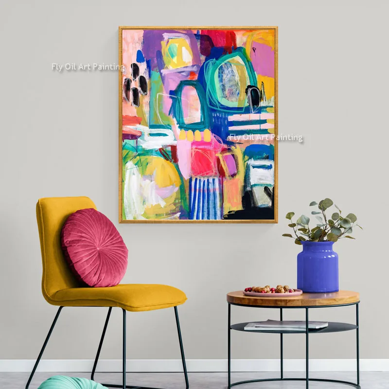 

Abstract Oil Painting On Canvas Painting Handpainted Abstract Wall Art for Living Room Bedroom Home Decoration As Best Gift