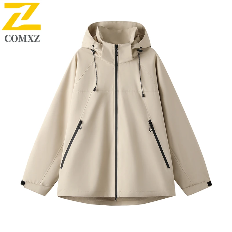 EiAO Windbreaker Premium Waterproof  Men Women Detachable Hood Windbreaker Couple's Outdoor Coat for Hiking Camping Fishing 2025