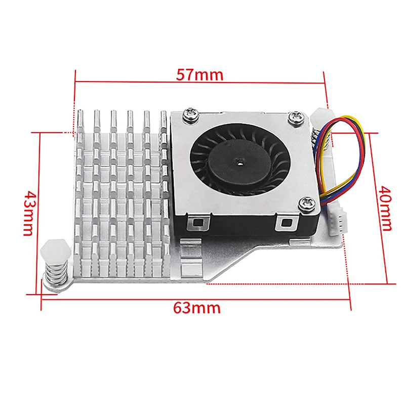 PWM Speed Adjustable Fan 1PC Black Silver Blue Cooling Radiator For Raspberry Pi 5 Active Cooler Aluminum Heatsink