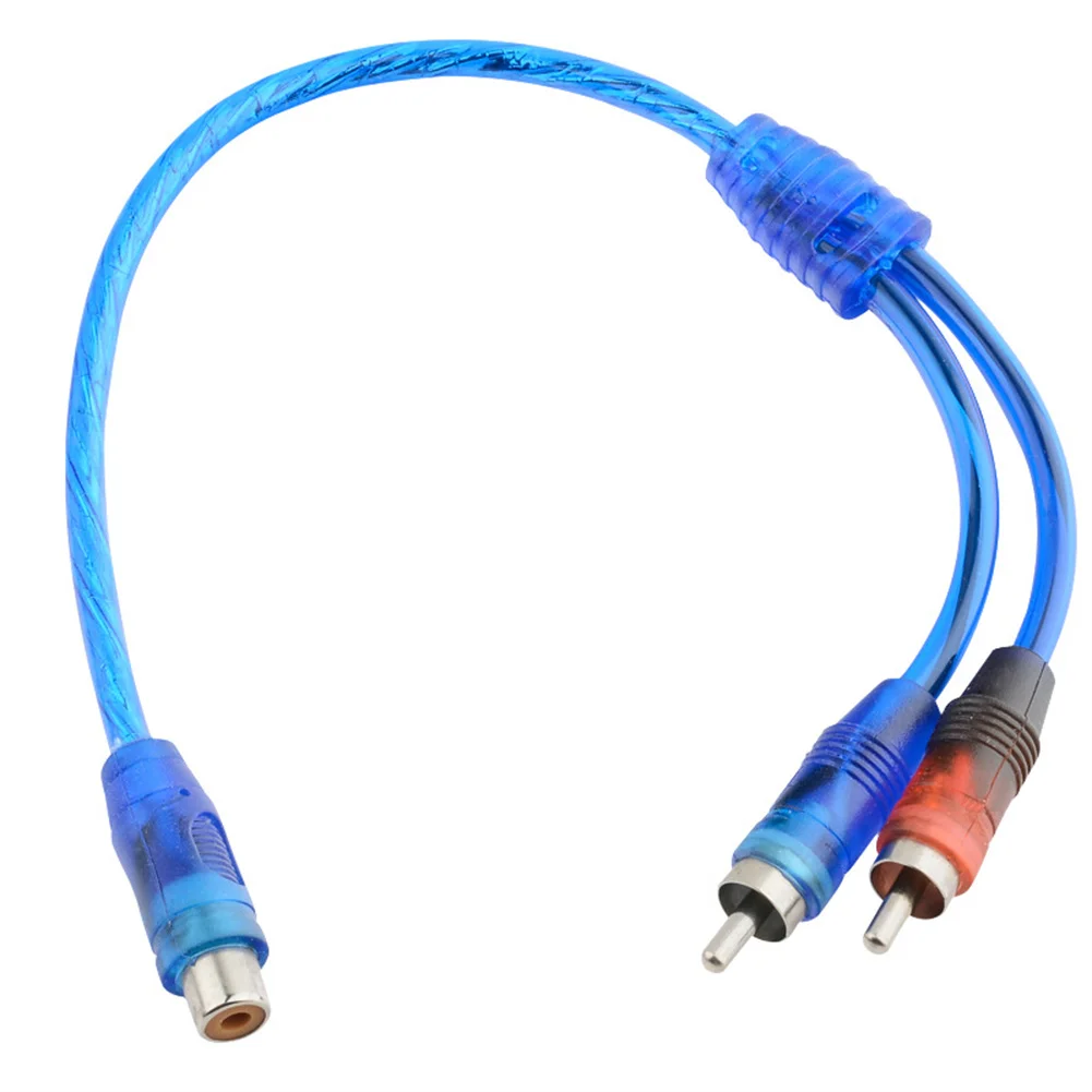 

30cm Length Car Audio Cable 1 Female To 2 Male RCA Adapter Wire Splitter Signal Connector Industrial And Commercial Supplies