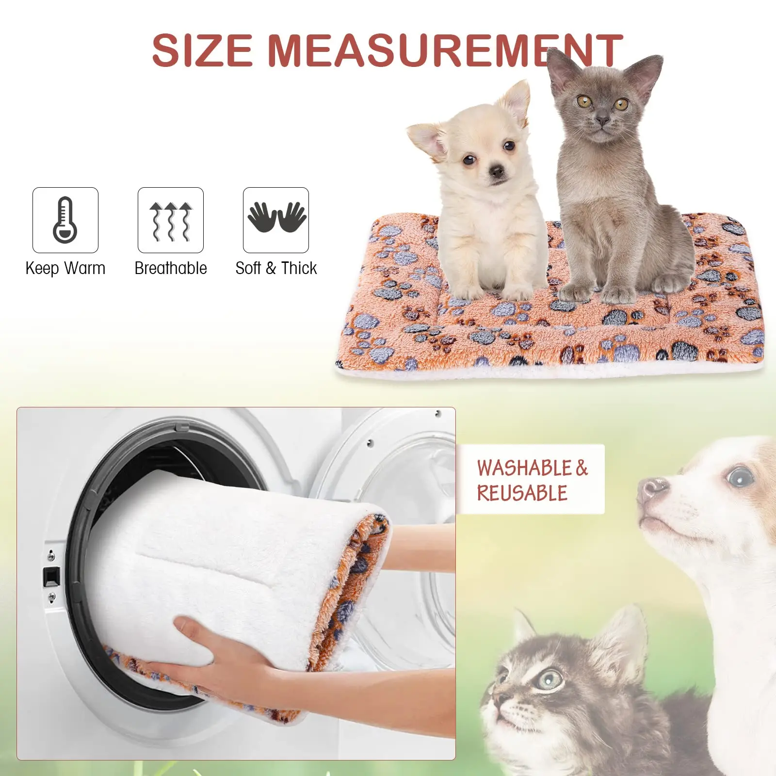Title 6, Thicken Flannel Mat Pet Cat Beds Mats Dog Bed S...